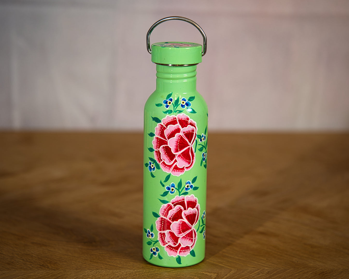 Forest Green Enamel Water Bottle