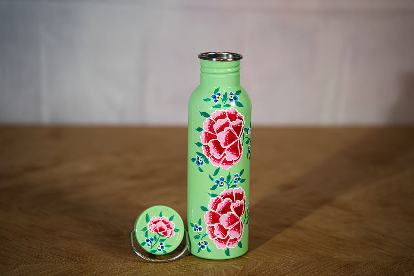Forest Green Enamel Water Bottle
