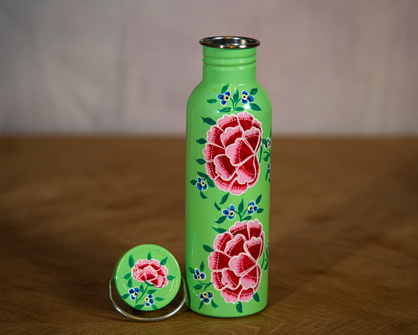 Forest Green Enamel Water Bottle