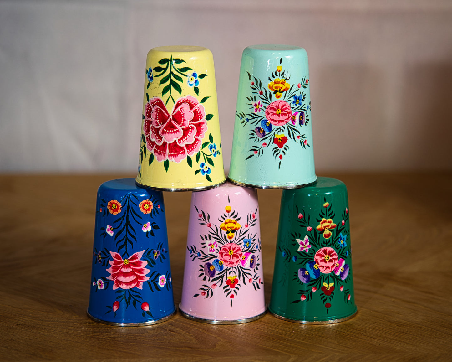 Blossom Pink Enamel Glass