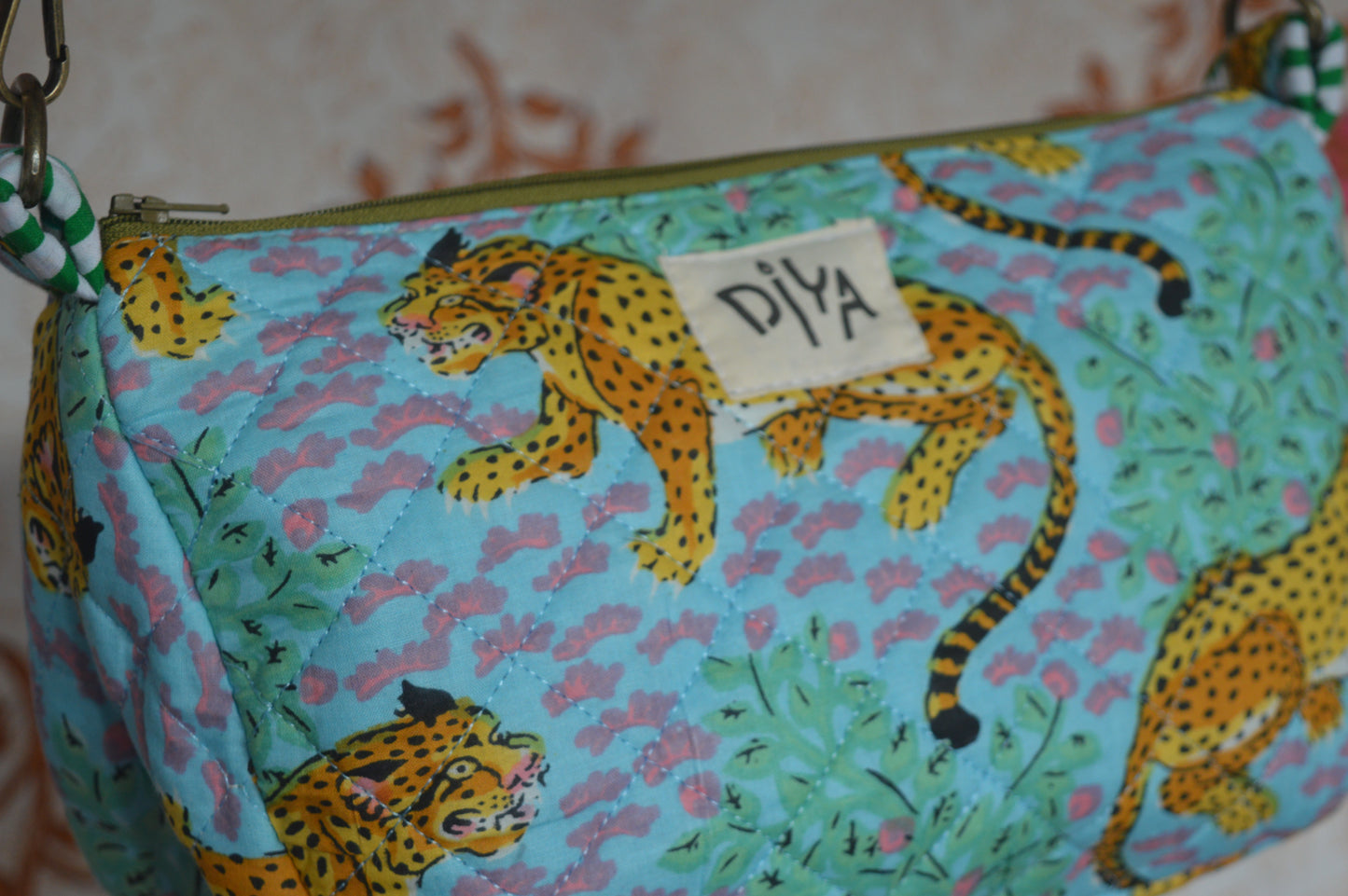 Green Cheetah Crossbody Bag