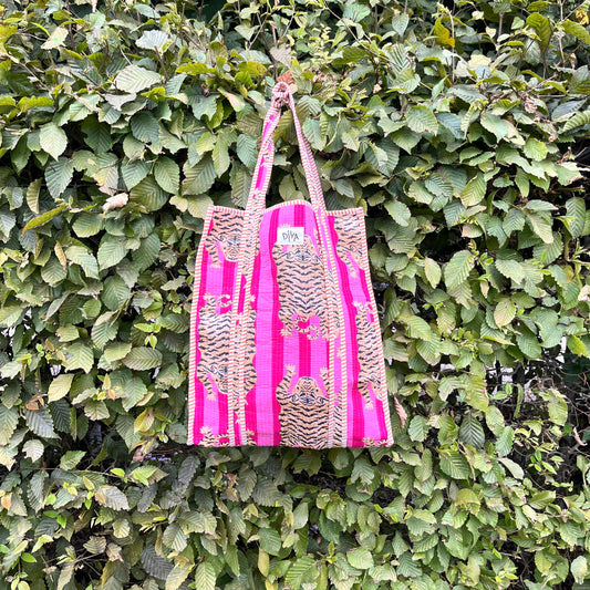 Dual Rose Vertical Tote Bag