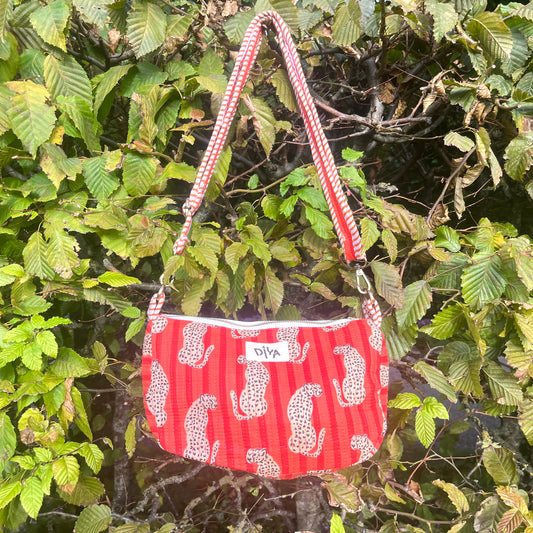 Orange Cheetah Crossbody