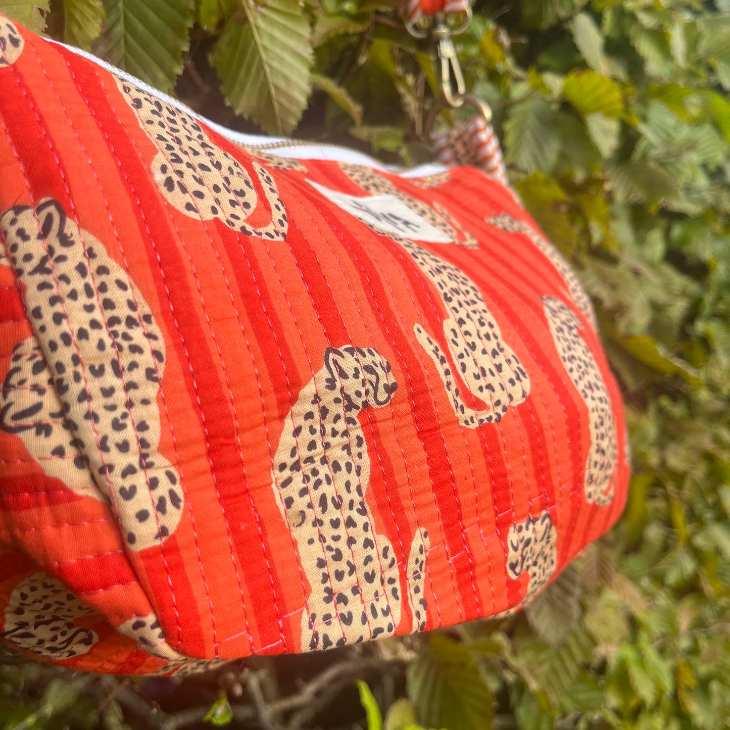 Orange Cheetah Crossbody