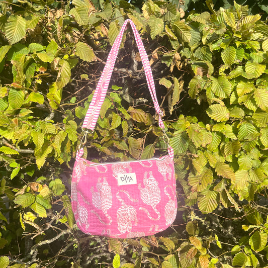 Pink Cheetah Crossbody