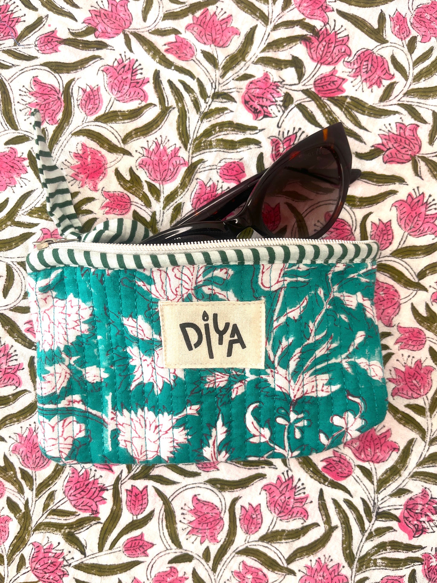 Olive Green Sunglass Pouch