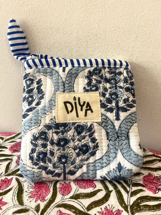 Light blue Petal Coin Pouch