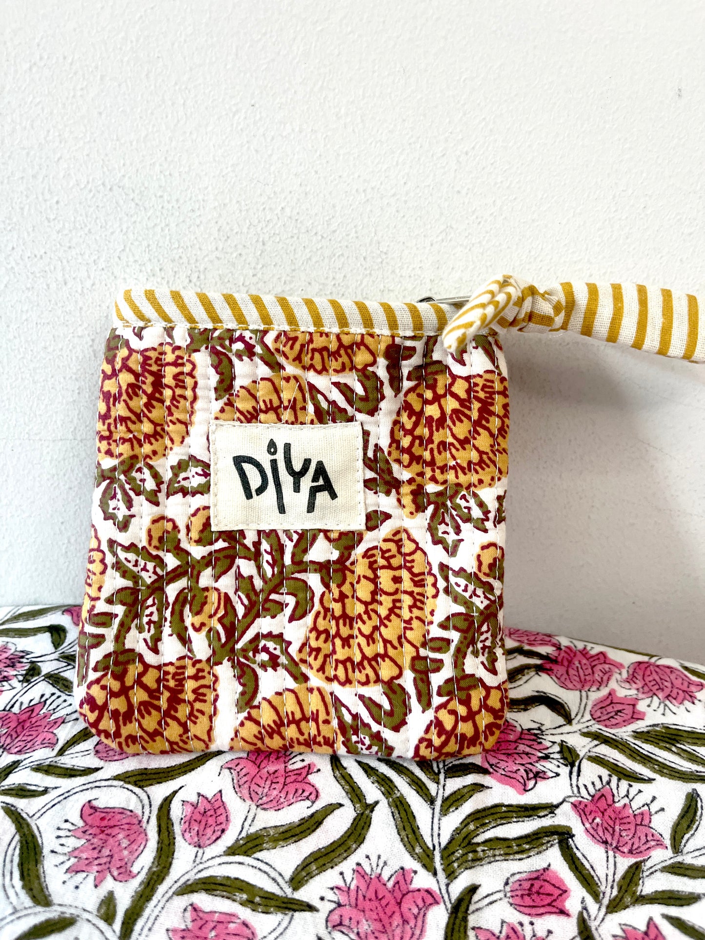 Yellow Floral Coin Pouch