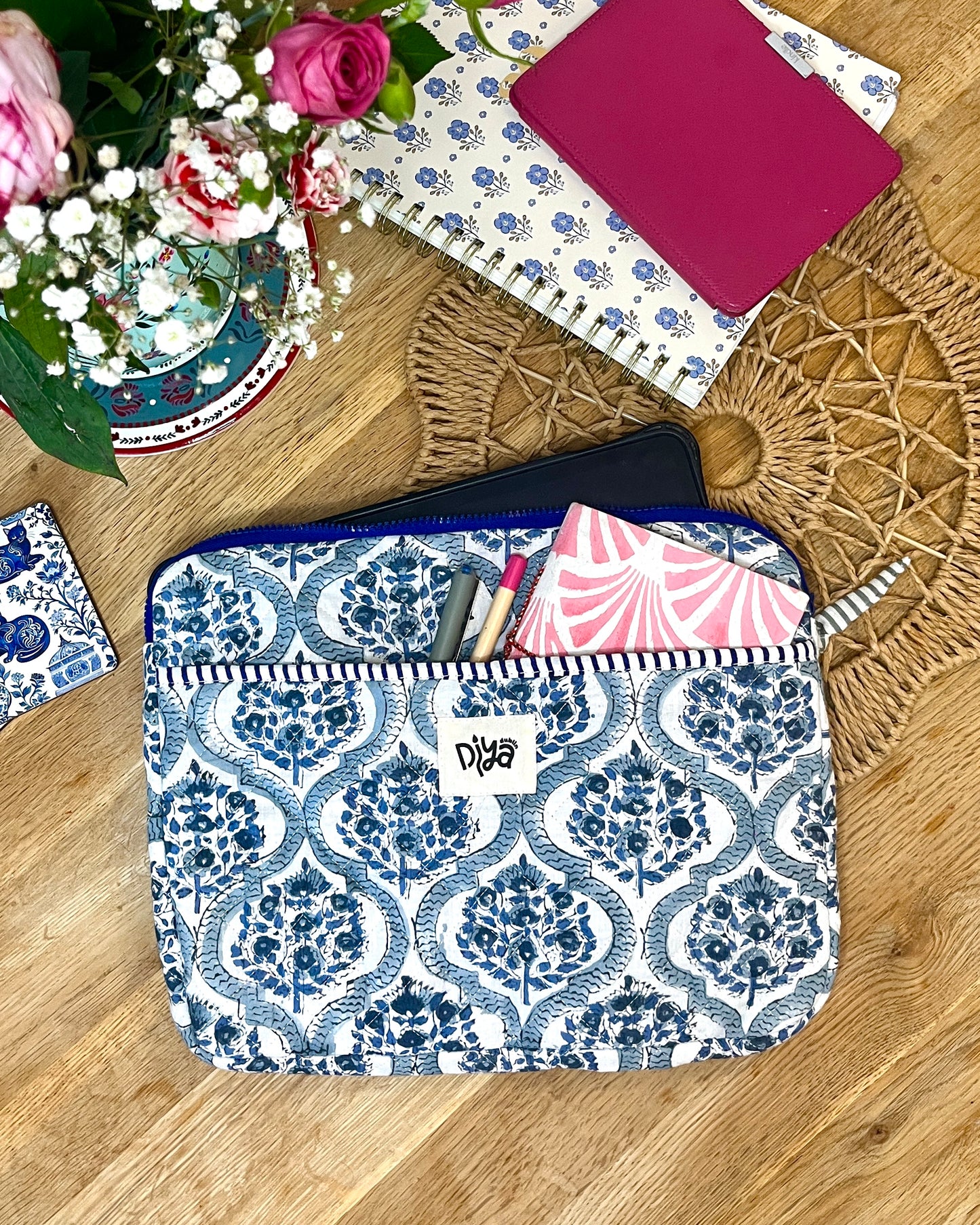 Blue China Laptop Sleeve 14”