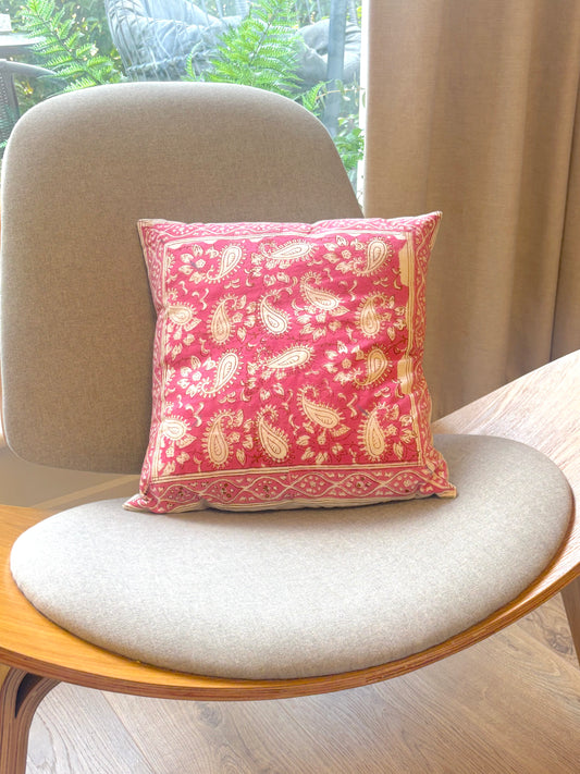 Soft Pink & White Cushion Cover