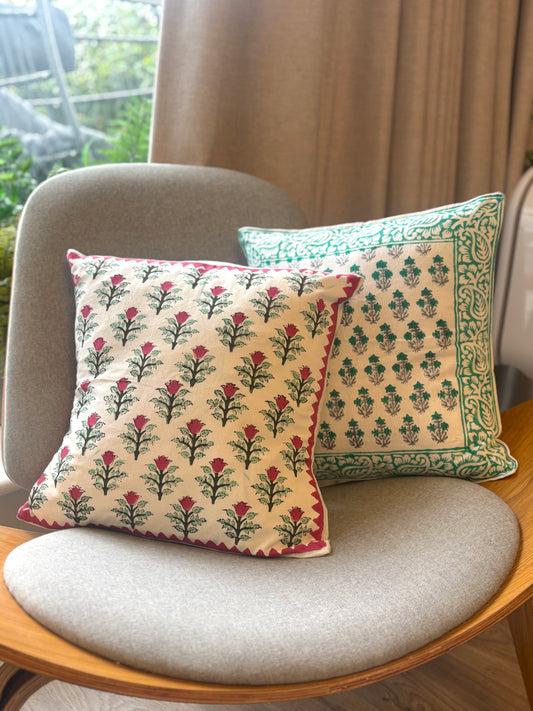 Scarlet Bloom Cushion Cover
