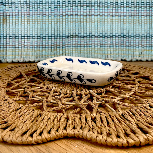 Hand-Painted Floral Soap Tray