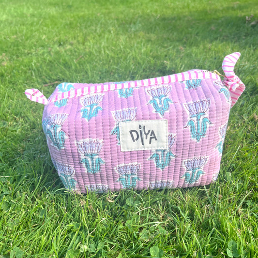 Purple & Pink Flower Pouch