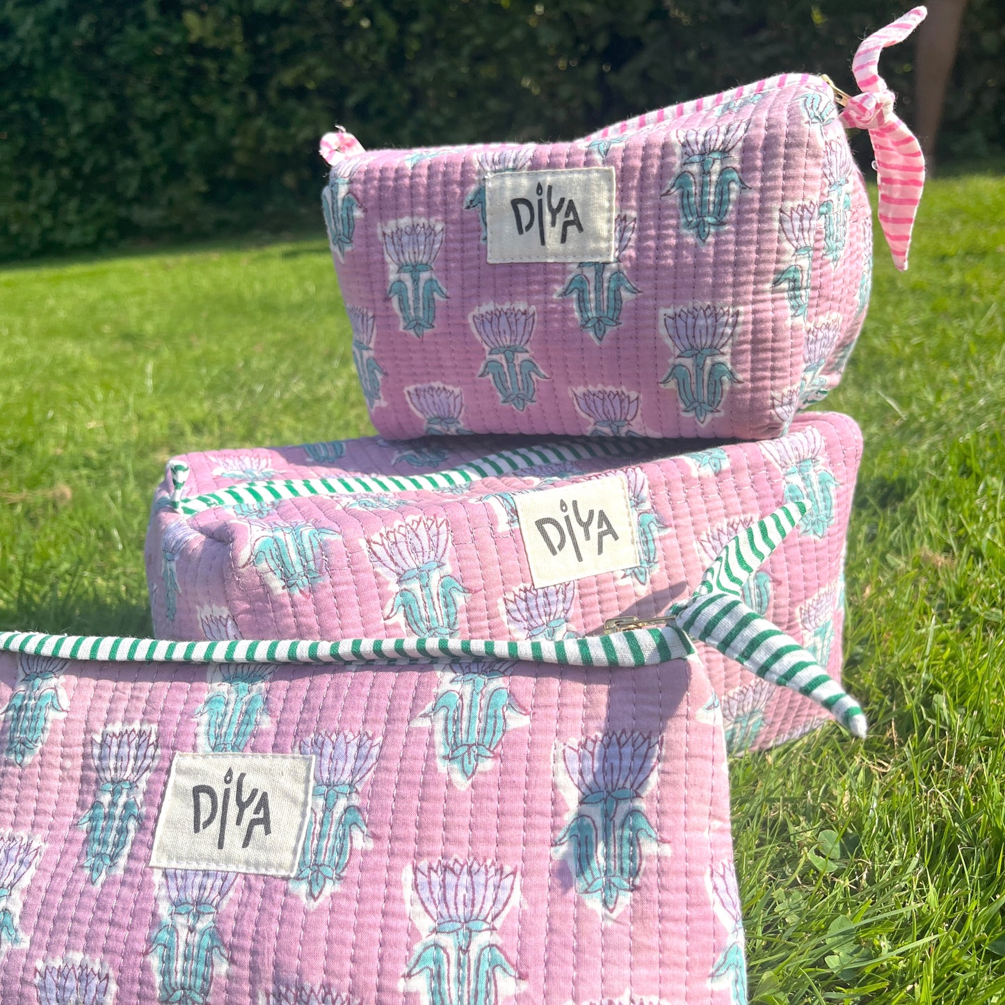 Purple & Pink Flower Pouch