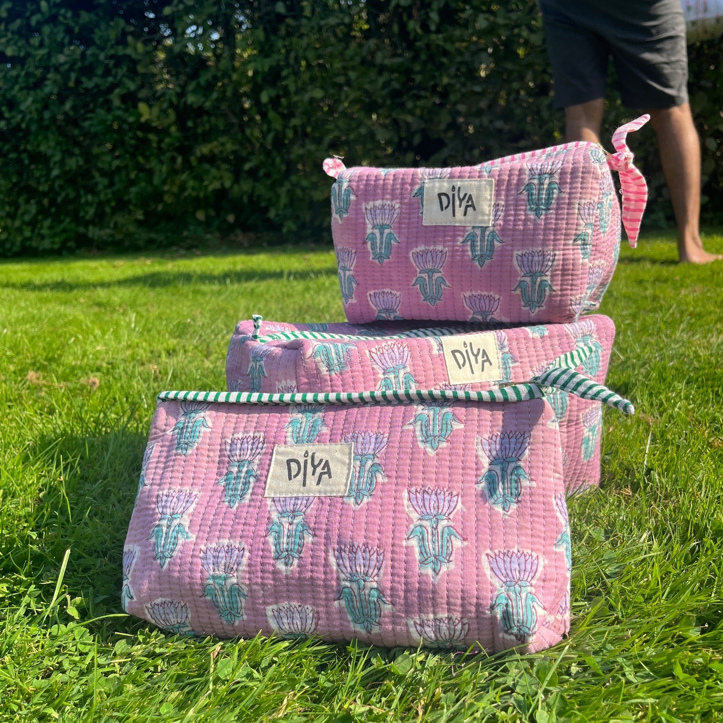 Purple & Pink Flower Pencil Pouch