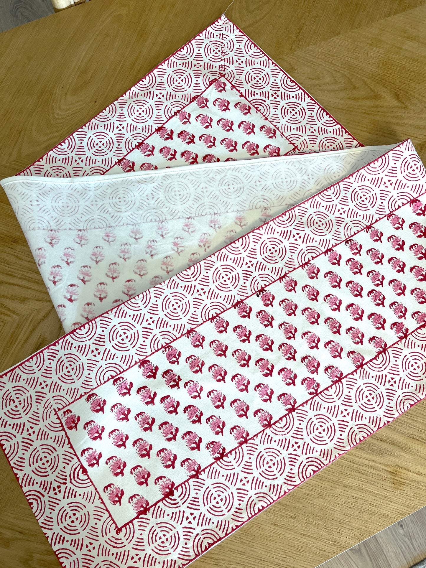 Petite Pink Floral Table Runner