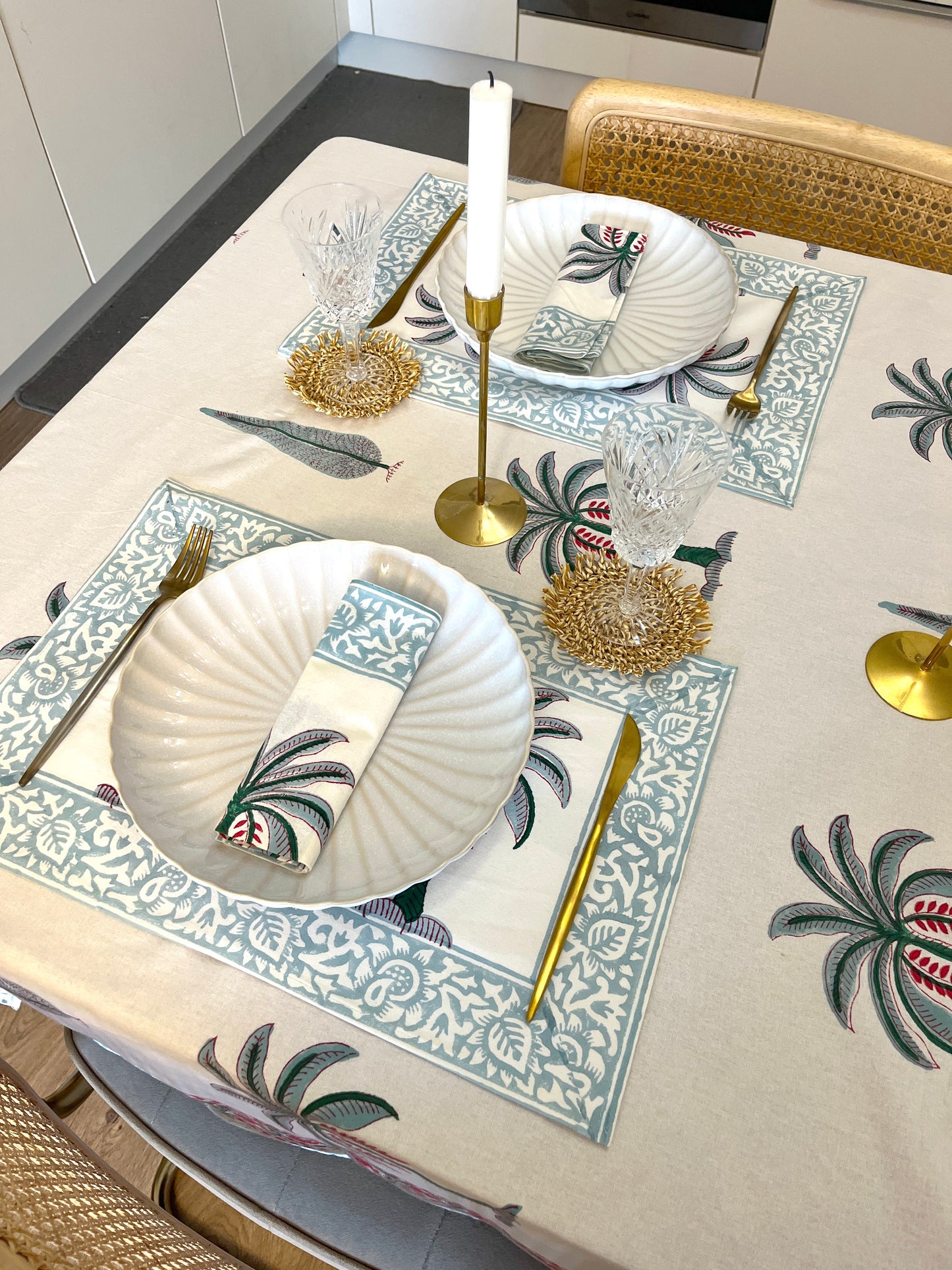 Fresh Palm Cotton Placemats Set of 2
