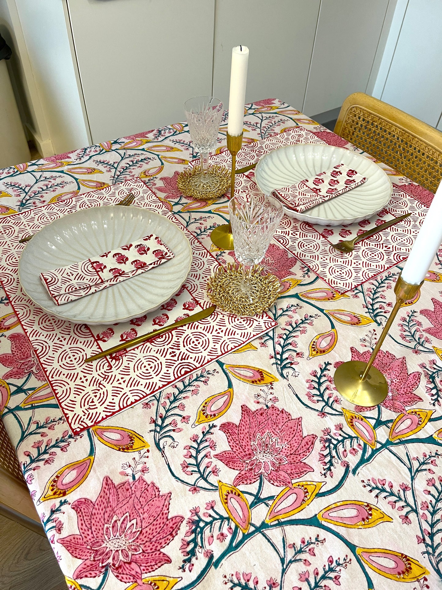 Pink Pattern Table Cover