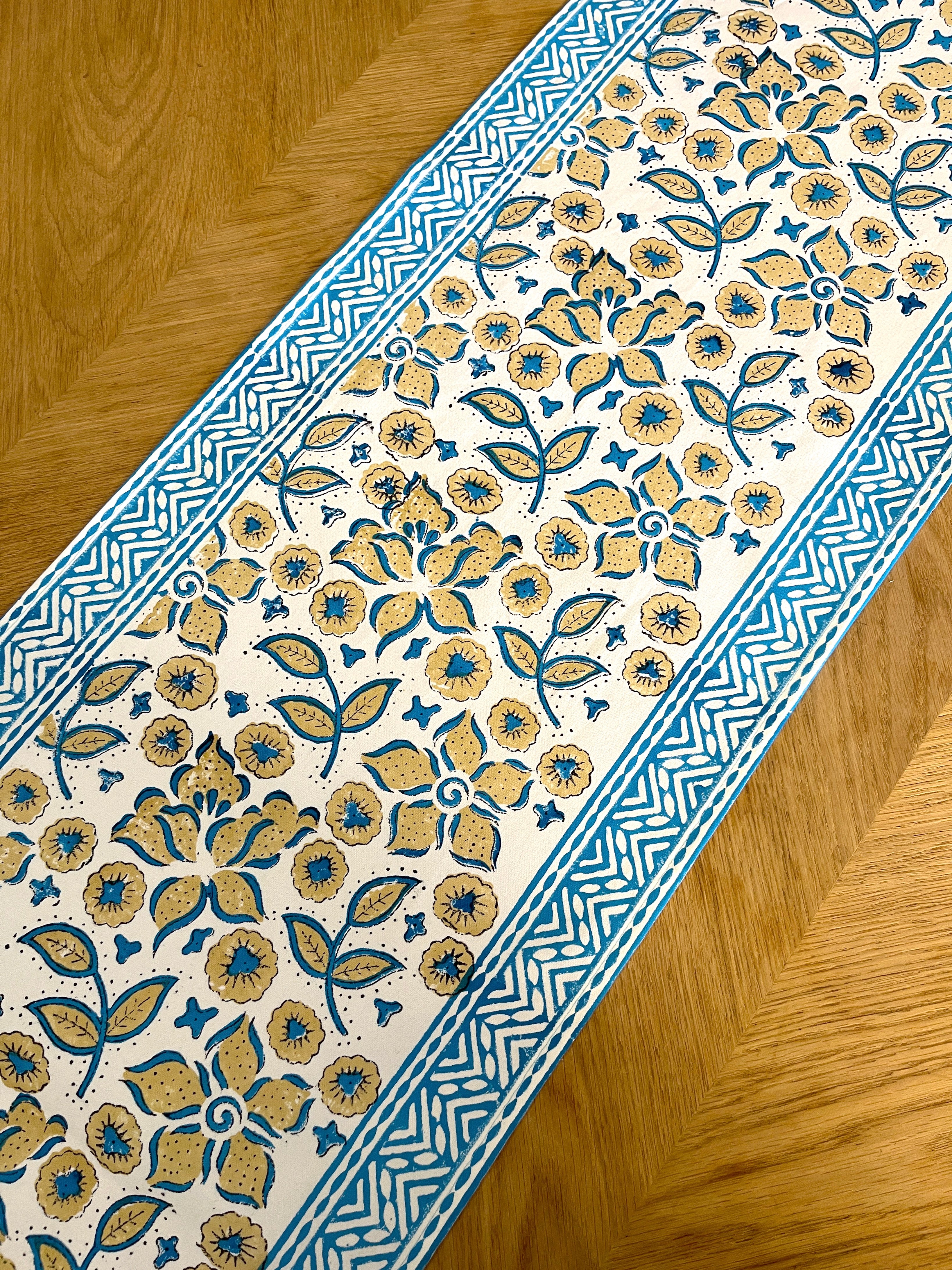 Blue Blossom Table Runner – Diya Dublin