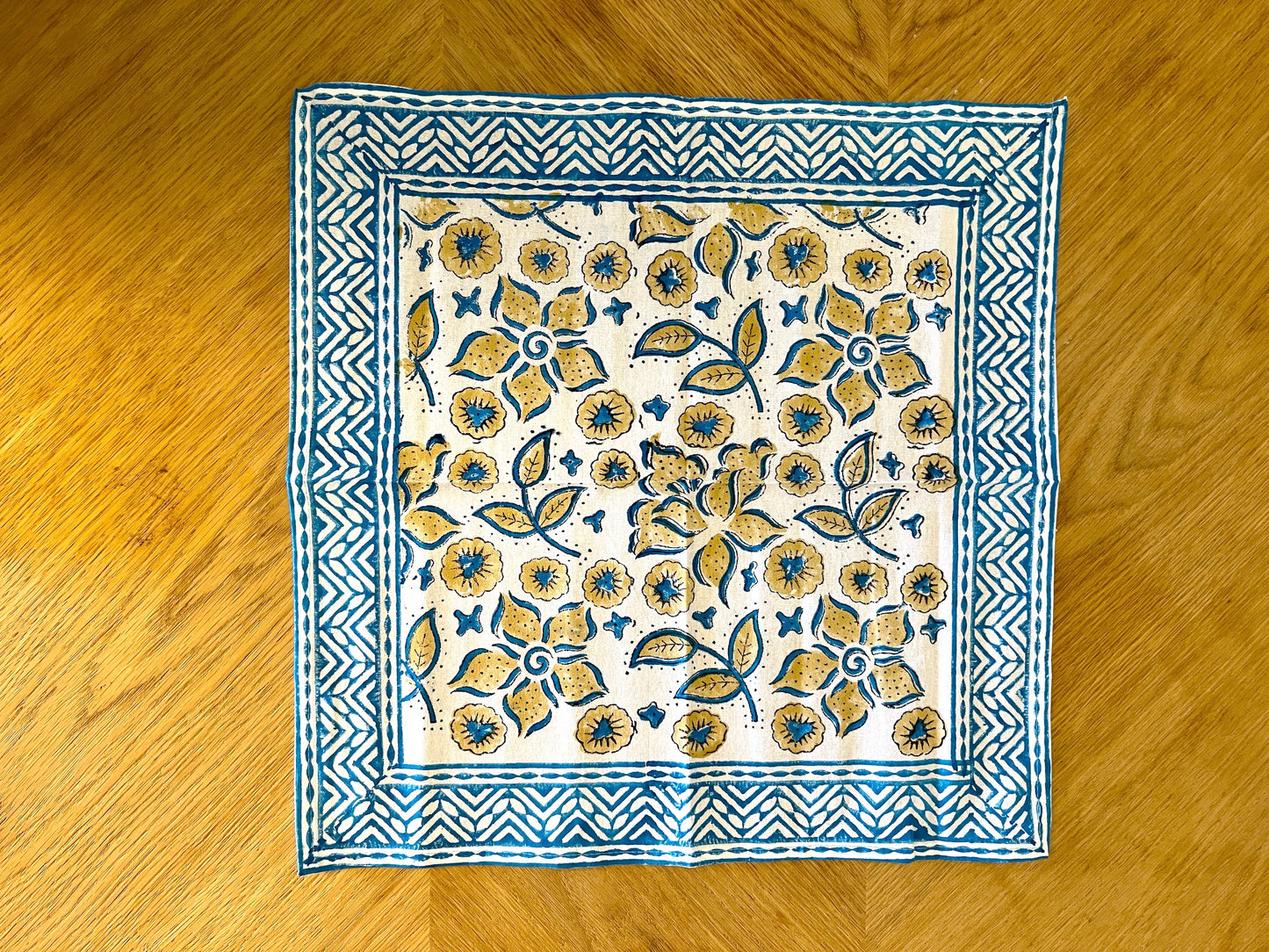 Blue Blossom Cotton Placemats Set of 2