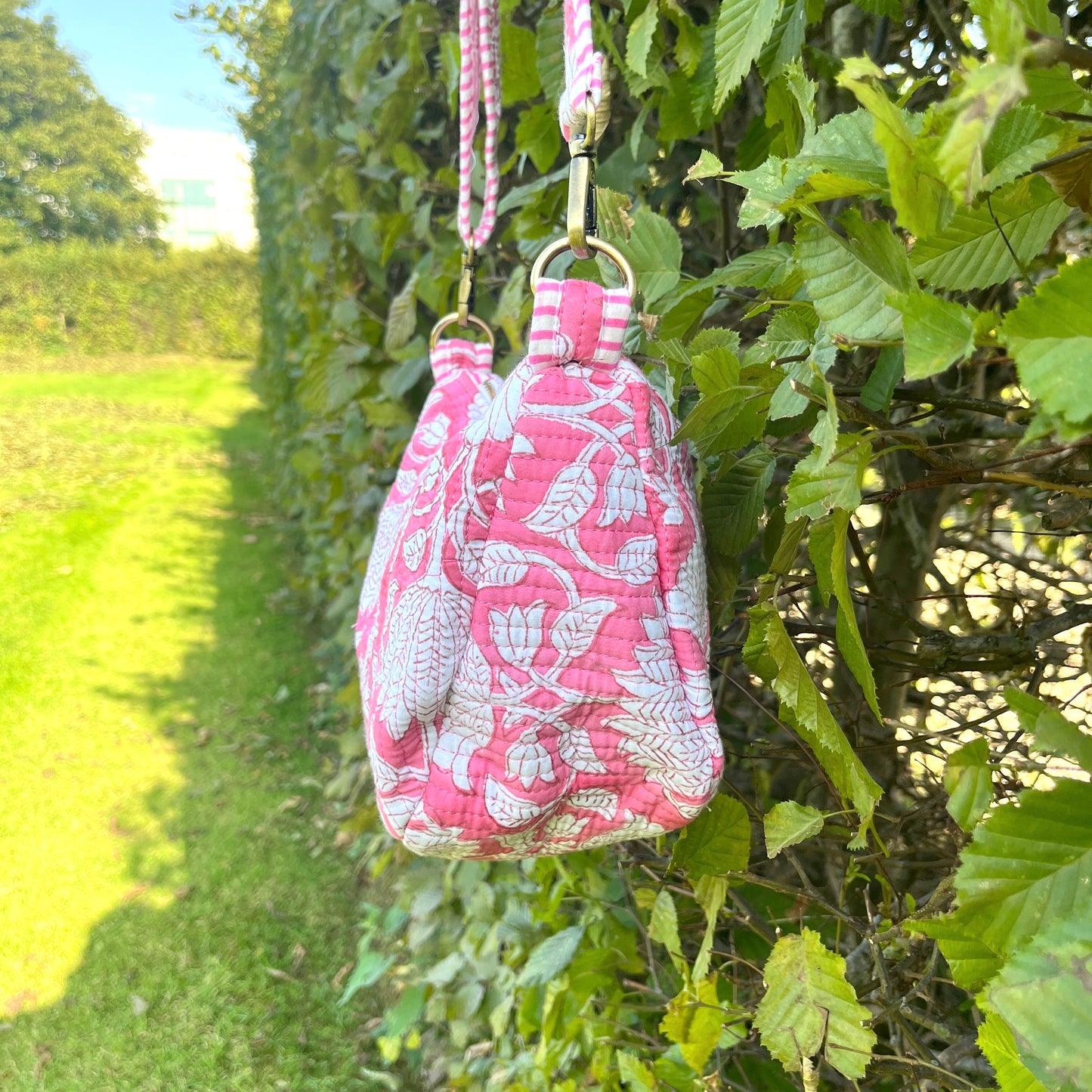 Pink & White Crossbody Bag