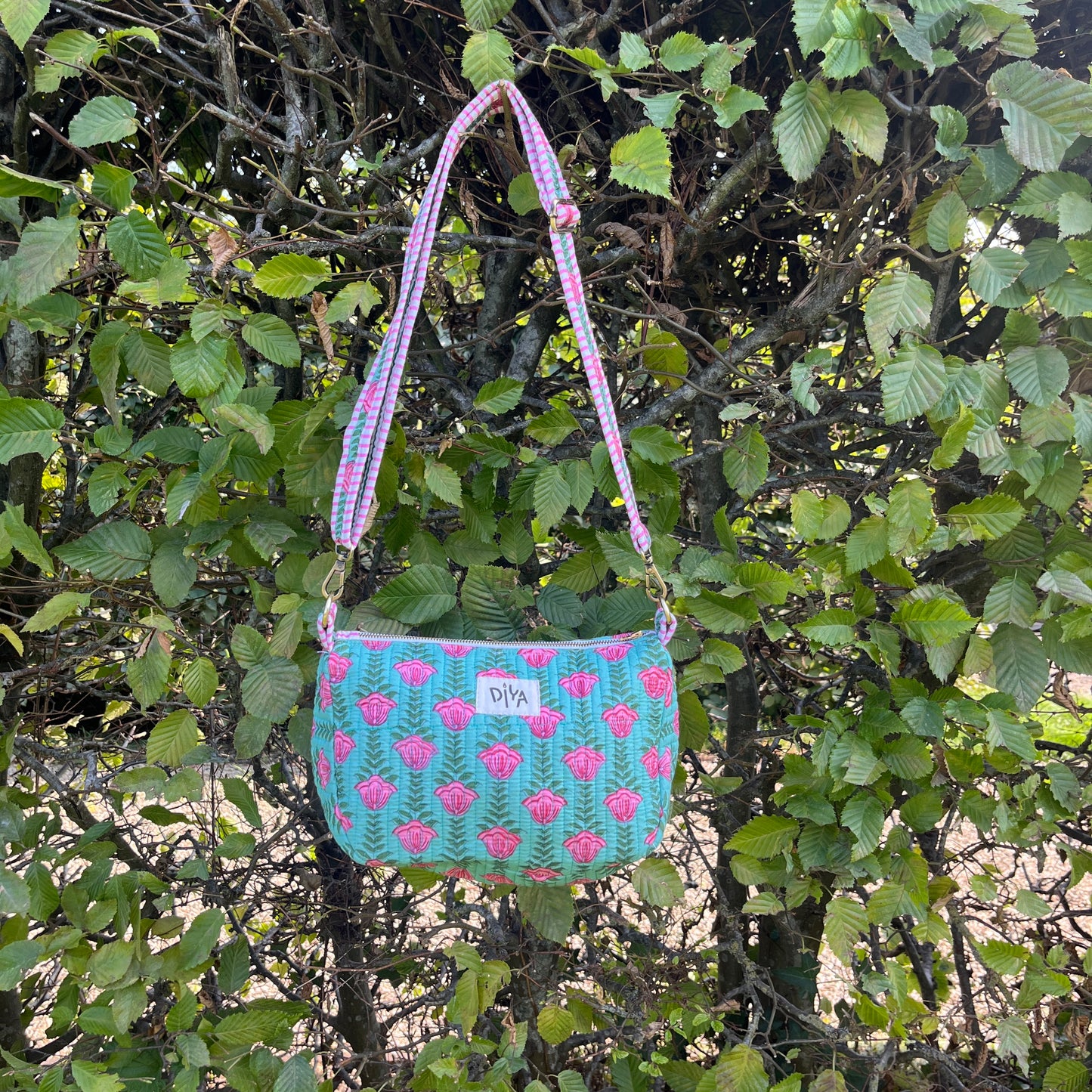Emerald Quilted Crossbody Bag