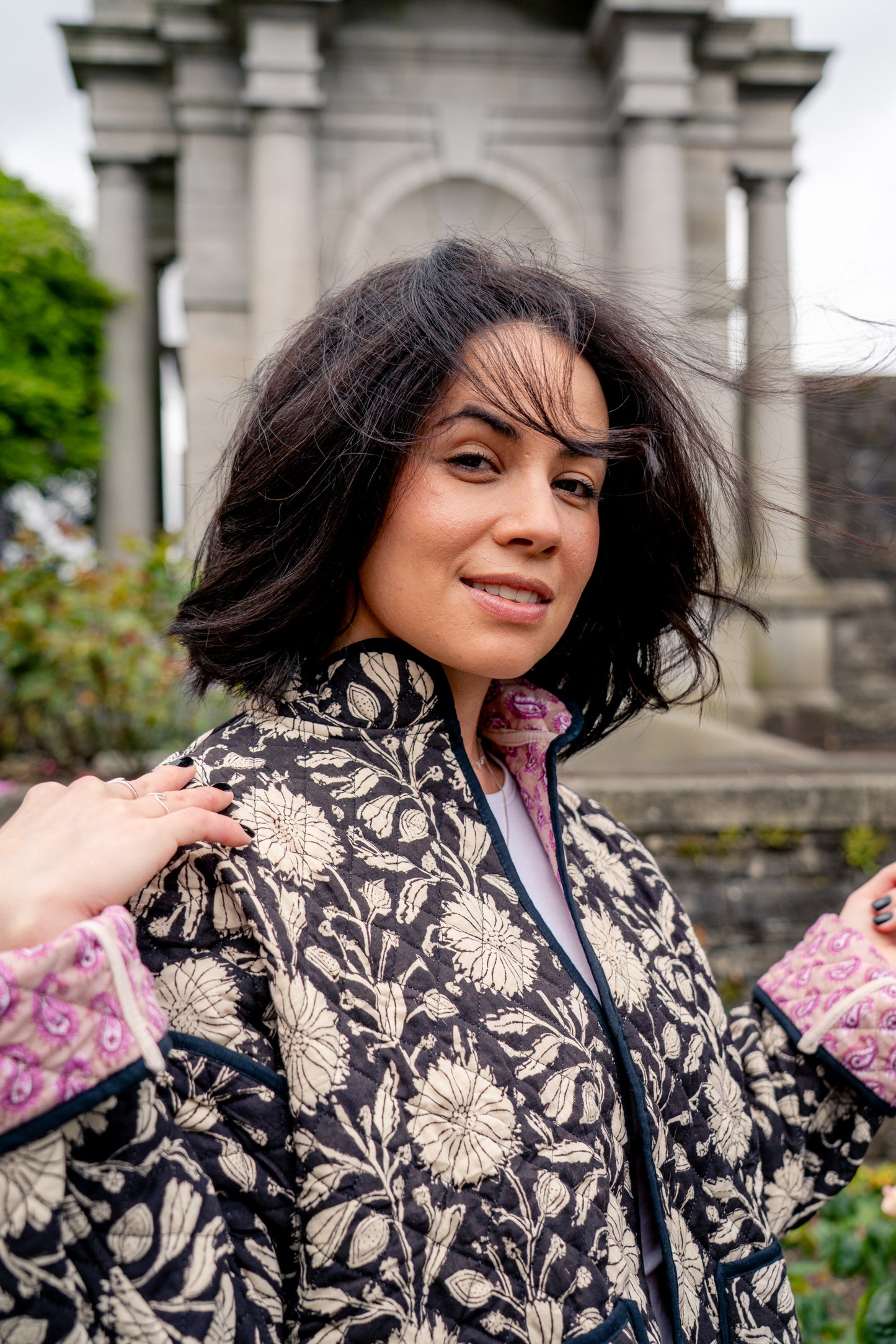 Black Cherry Reversible Quilted Jacket