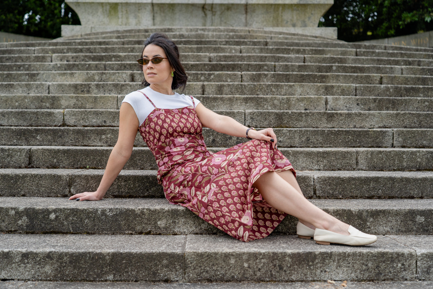 Plum Cotton Summer Dress