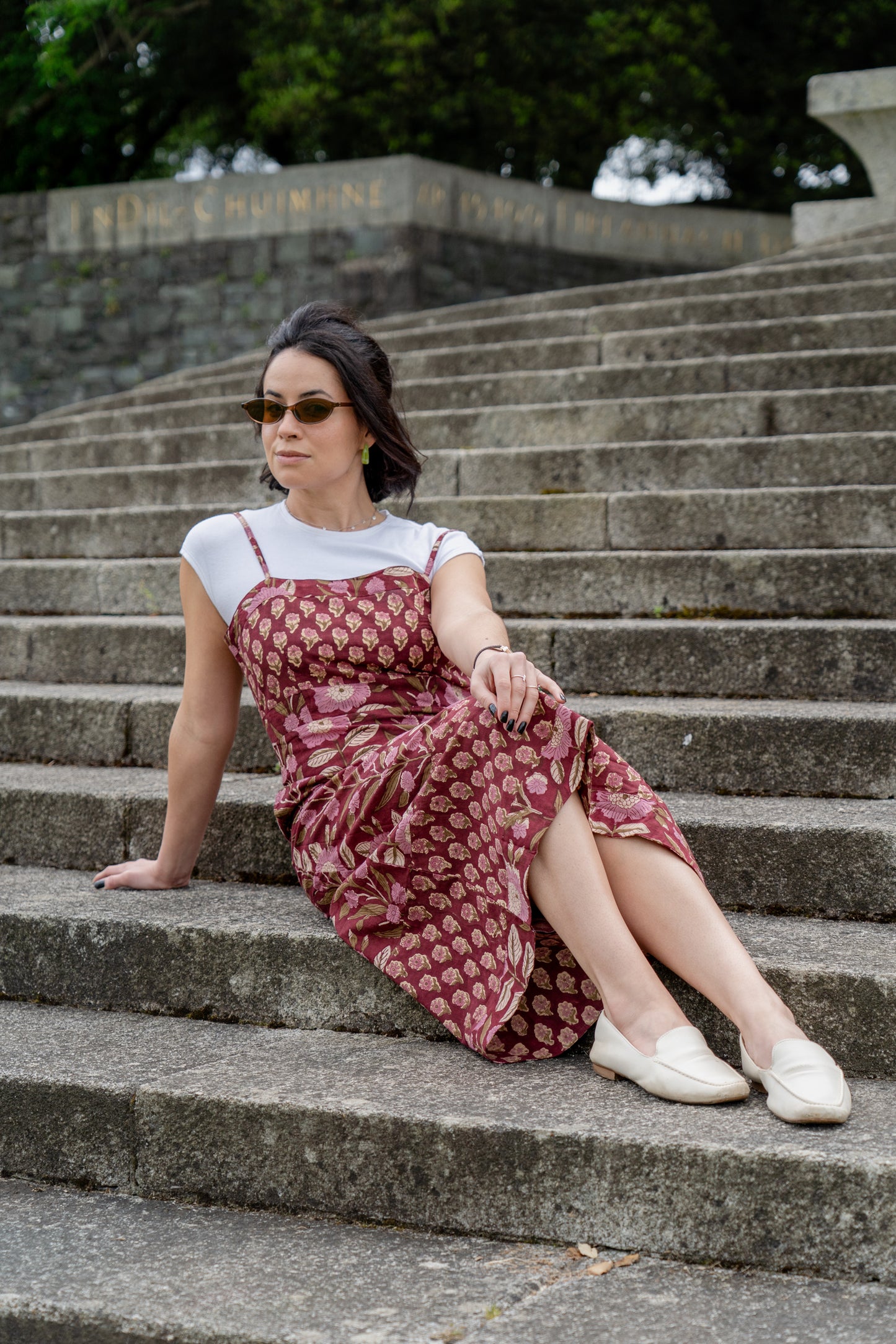 Plum Cotton Summer Dress