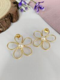 Golden Flower Studs