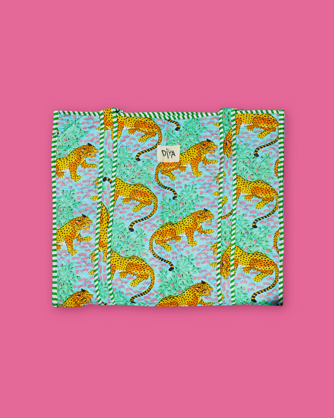 Lime Cheetah Laptop Tote