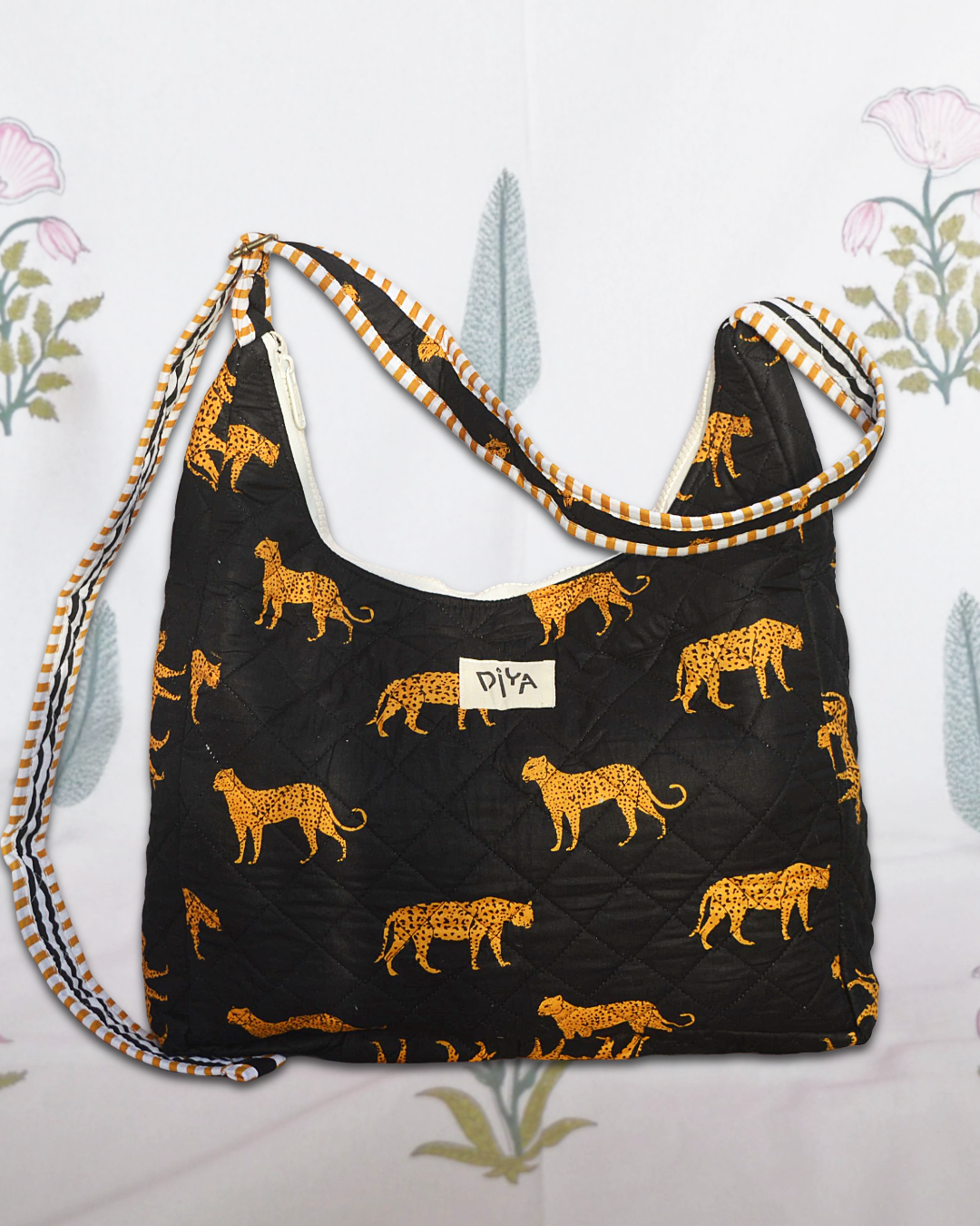 Black Cheetah Shoulder Bag