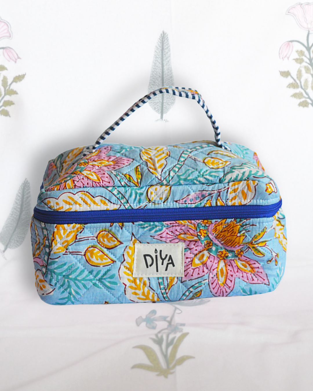 Blue Garden Make-up Pouch