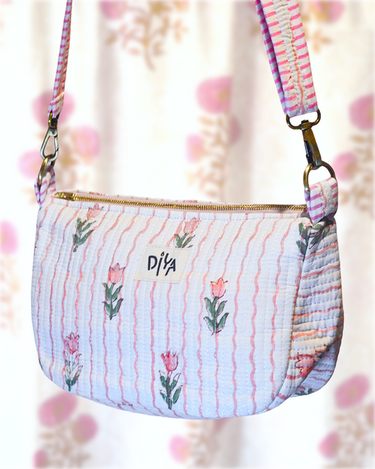 Blossom White Sling Bag
