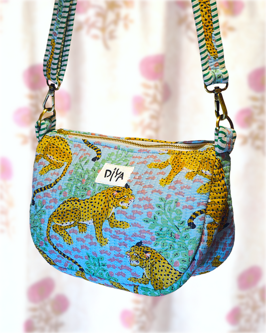 Green Cheetah Crossbody Bag