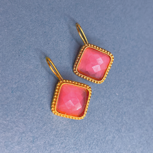 Elegant Pink Drop Earrings