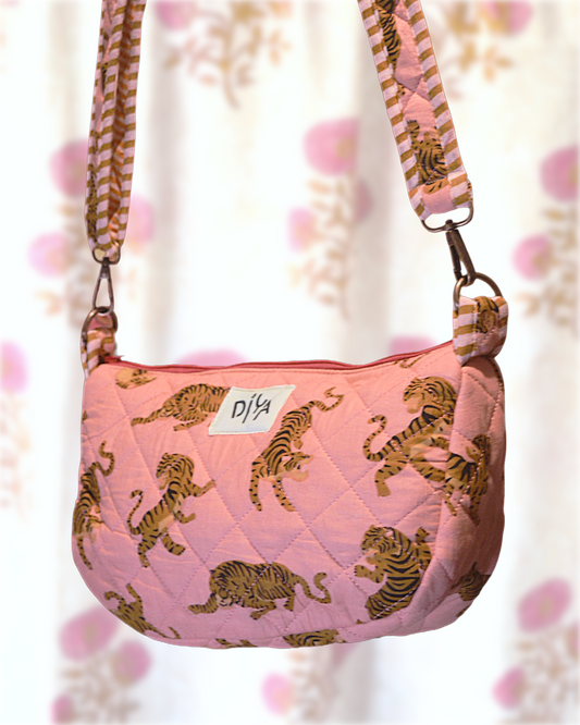 Pink tiger Cross Body Bag