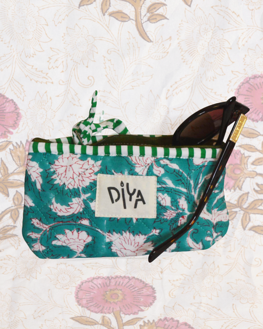 Olive Green Sunglasses Pouch