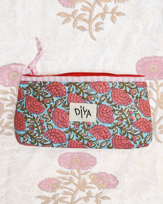 Indigo Bloom Pencil Pouch