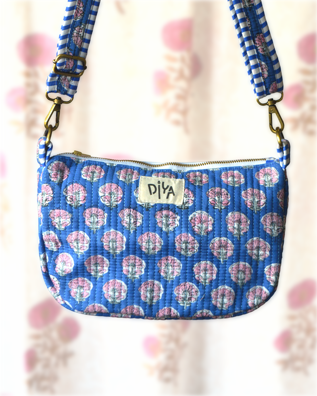 Blue Blossom Cross Body Bag
