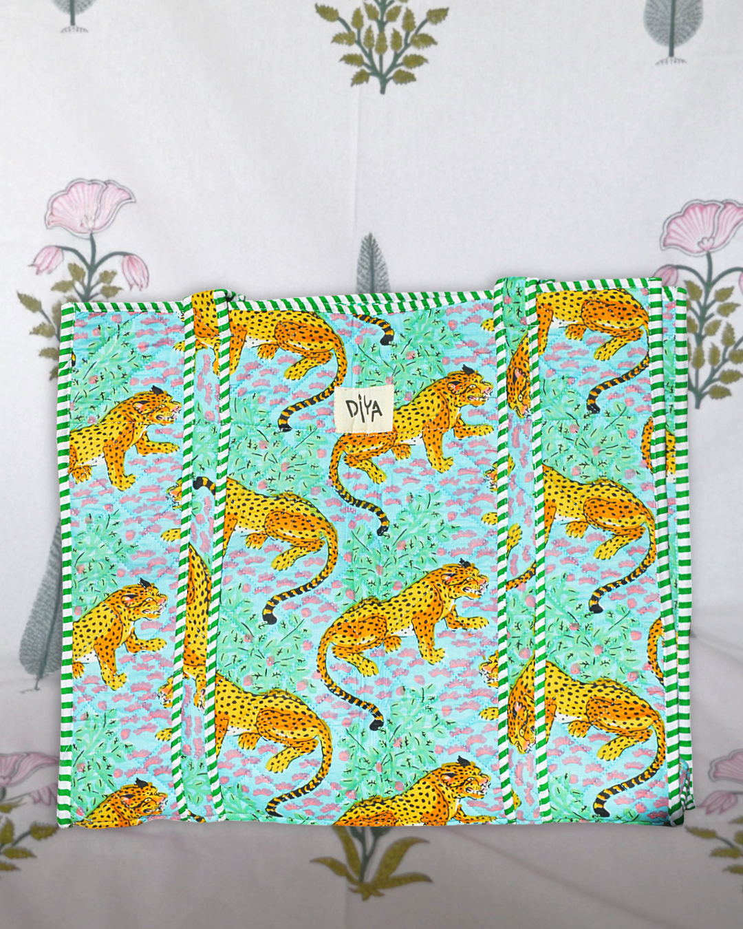 Lime Cheetah Laptop Tote