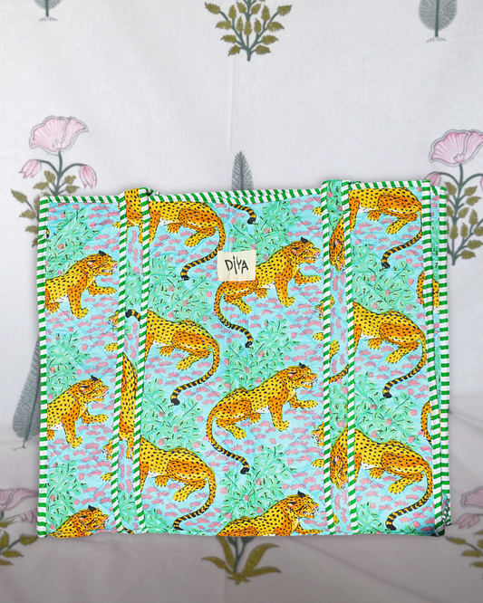 Lime Cheetah Laptop Tote