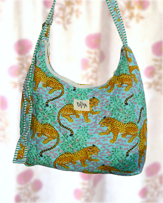 Lime Cheetah Shoulder Bag