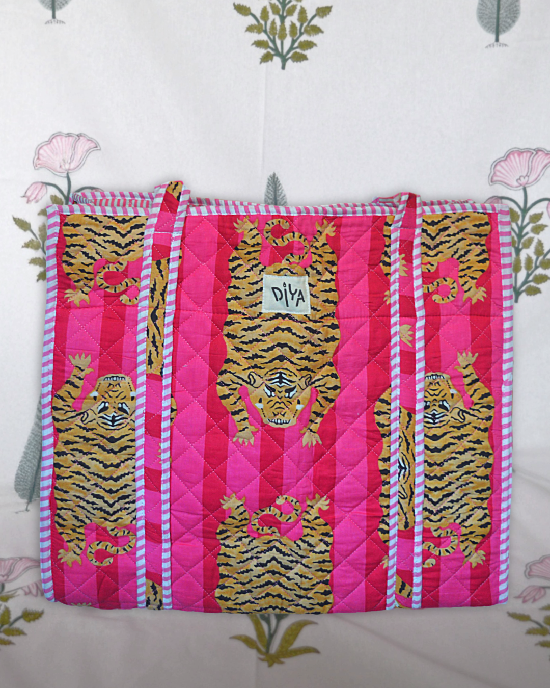 Pink Lemonade Tiger Laptop Tote Bag