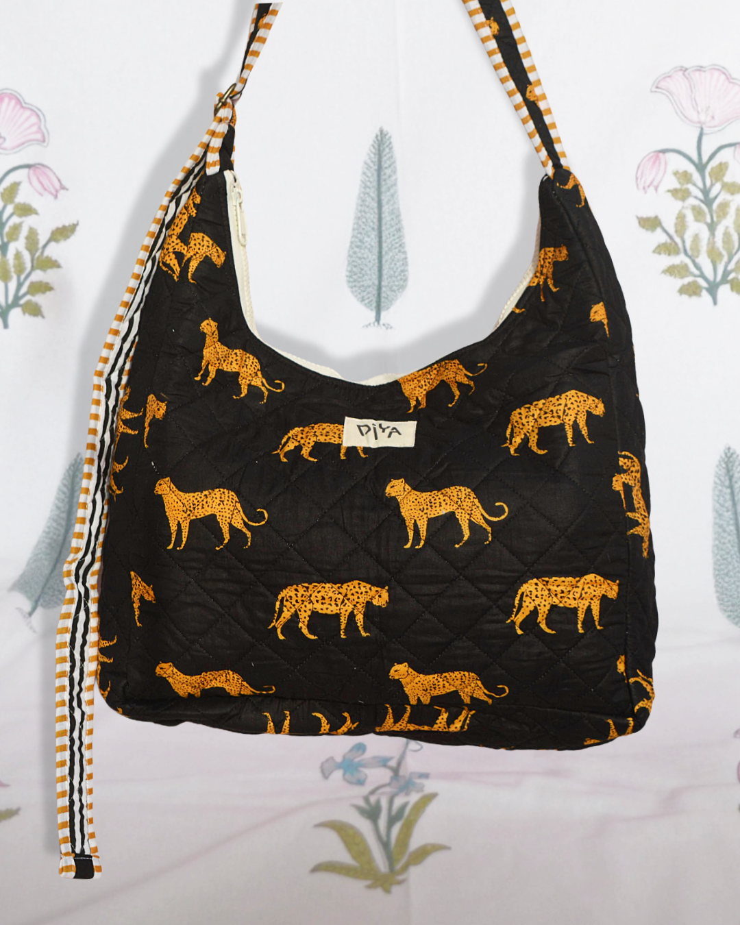 Black Cheetah Shoulder Bag