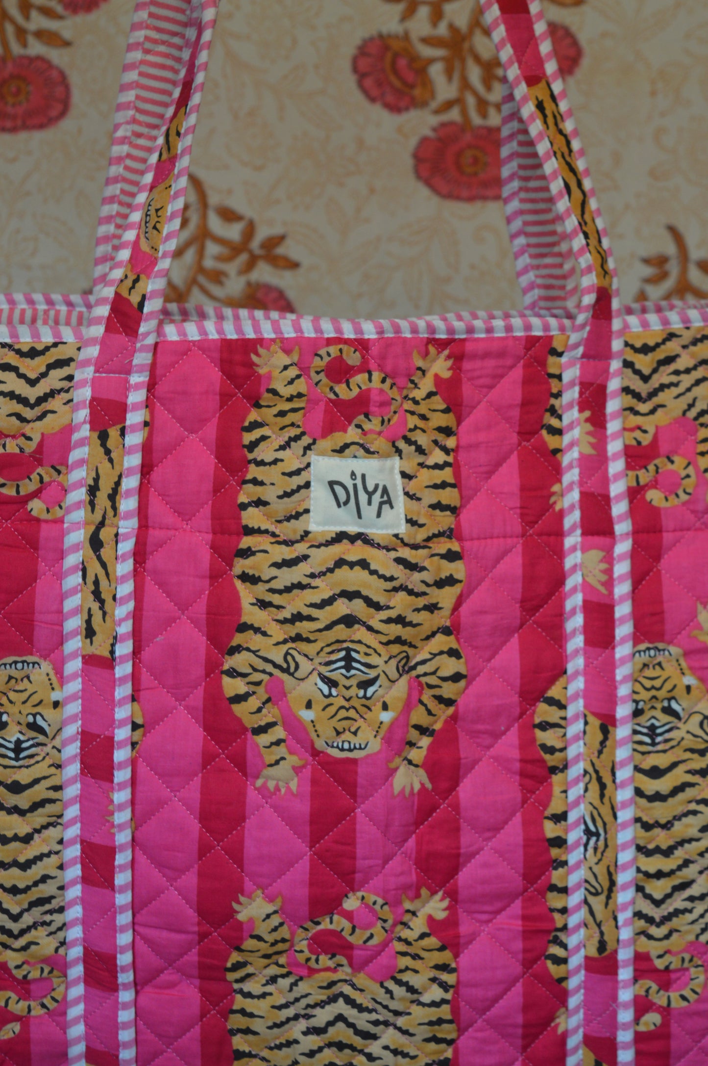 Tiger Blossom Laptop Tote Bag