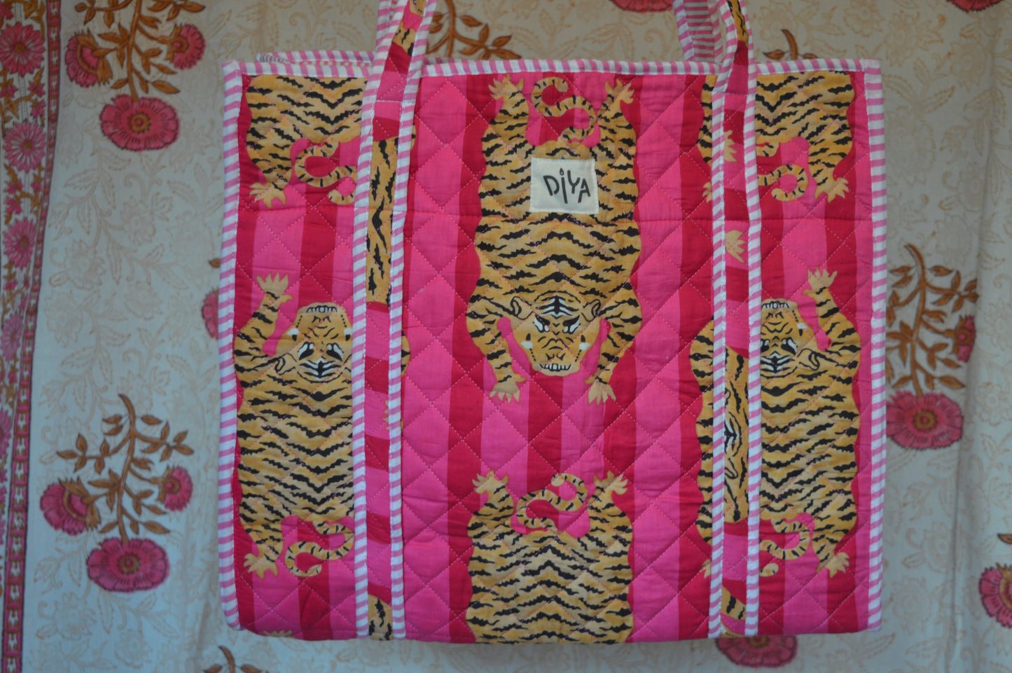 Tiger Blossom Laptop Tote Bag