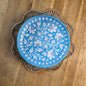 Light blue floral plate