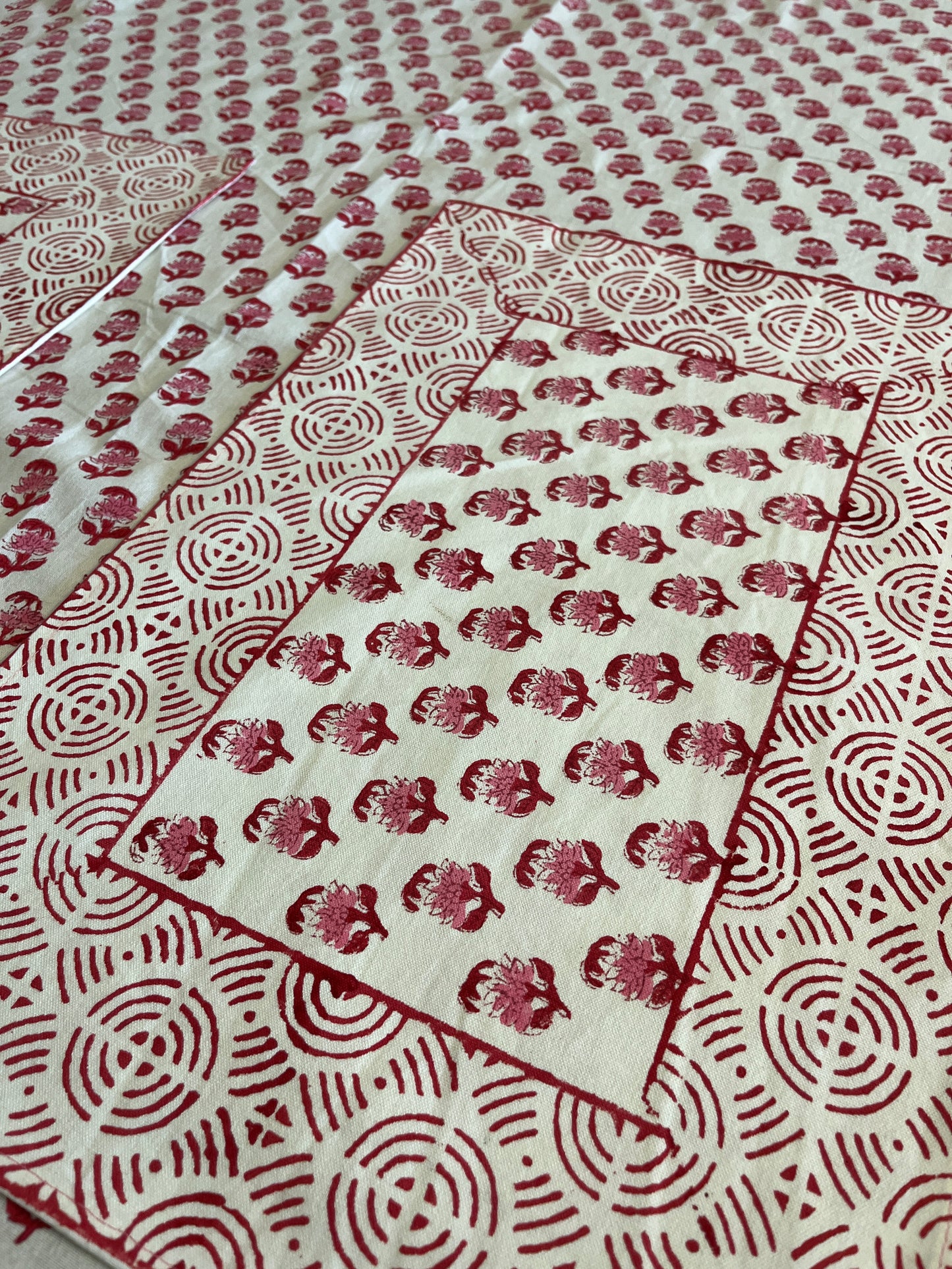Petite Pink Floral Cotton Placemats Set of 2