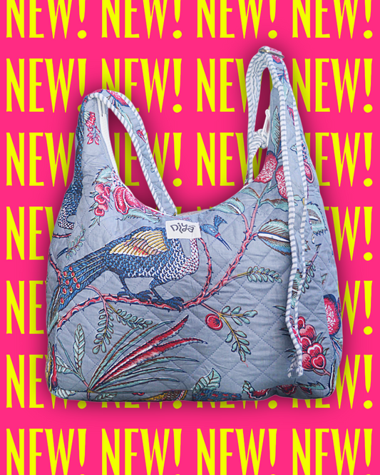 Grey Pomegranate Garden Shoulder Bag